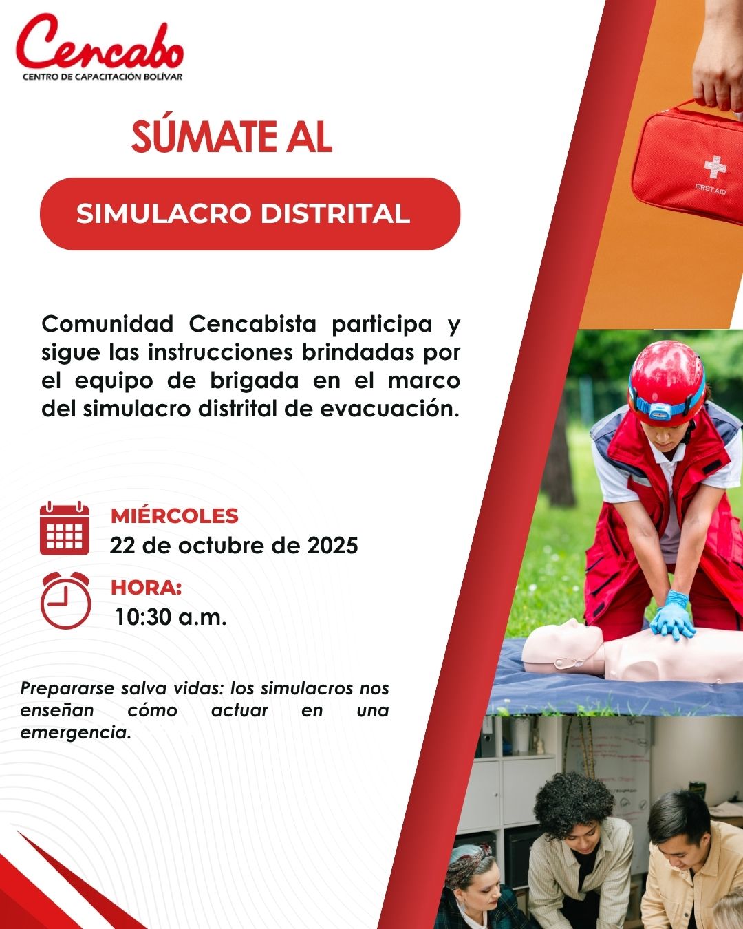 Súmate al Simulacro Distrital
